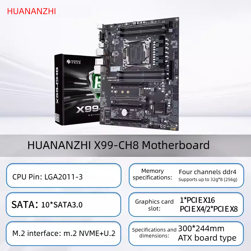 Dual Lga2011-3 Server Motherboard Combo - HUANANZHI LGA2011-3 X99 Moederbord X99 CH8
