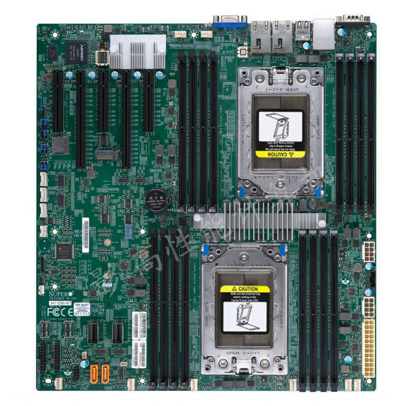 Dual Socket Sp3 Epyc Motherboard - Supermic H11DSi-NT Moederbord Socket SP3 240W