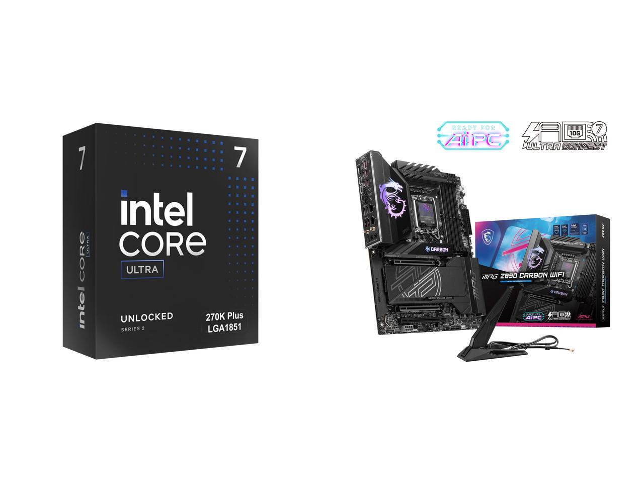 Z890 Wi-Fi 7 Motherboard - CPU-moederbord-combinatie - Intel BX80768270K bundel met