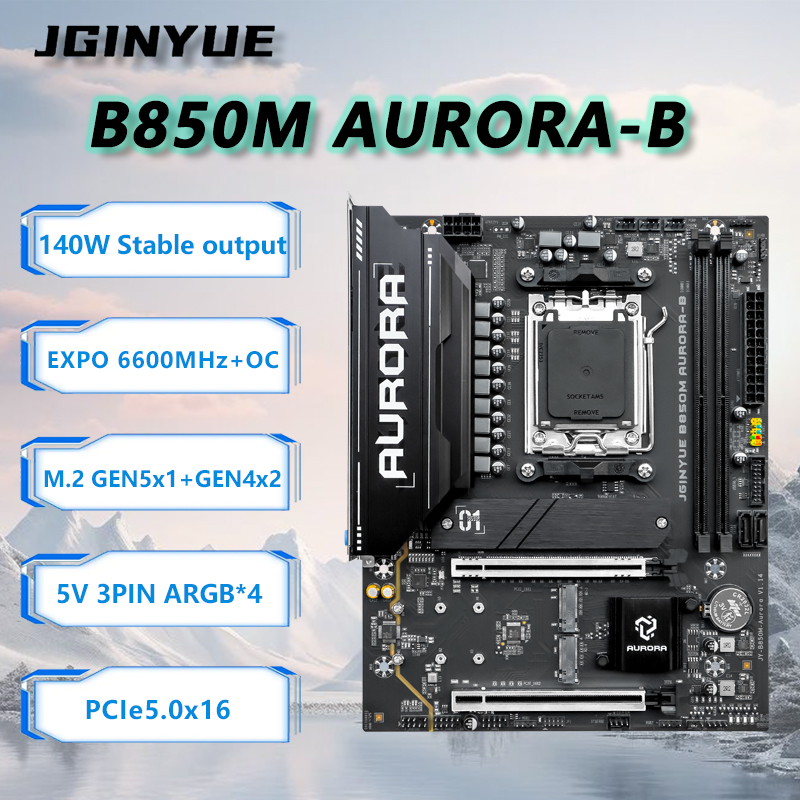 JGINYUE B850M AURORA-B Nieuw m - Am5 Micro Atx Pcie 5.0 Motherboard recensie en prijs