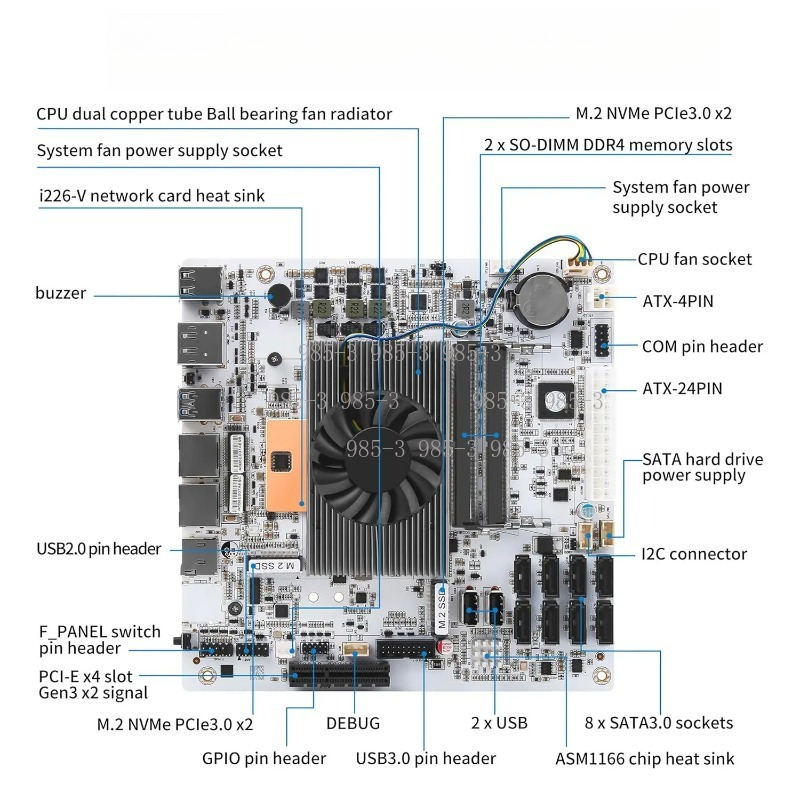Mini ITX Wit M11 NAS-moederbor - Mini Itx Dual 2.5G Nas Motherboard recensie en prijs