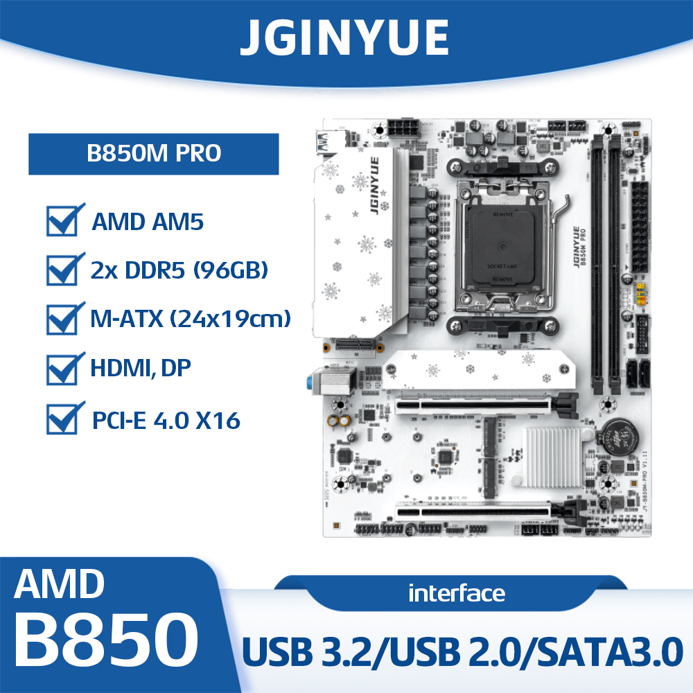 JGINYUE B850M PRO moederbord A - Am5 Micro Atx Pcie 5.0 Motherboard recensie en prijs