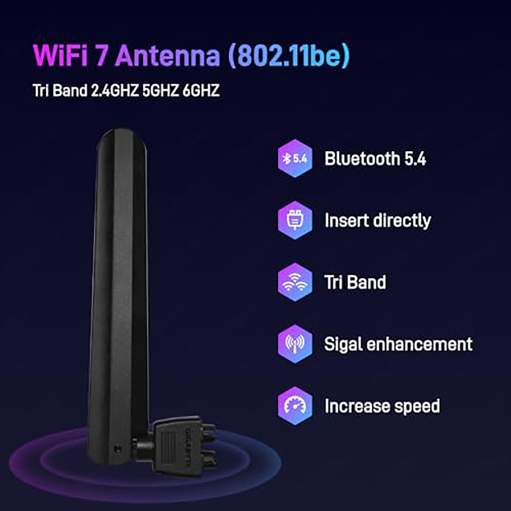 EZ-Plug WIFI 7 Antenne Voor GI - Z890 Wi-Fi 7 Motherboard recensie en prijs