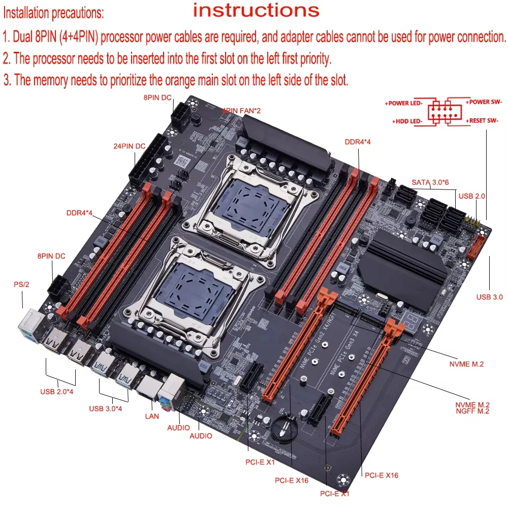 X99 Dual CPU SOYO Gaming Moede - Dual Lga2011-3 Server Motherboard Combo recensie en prijs