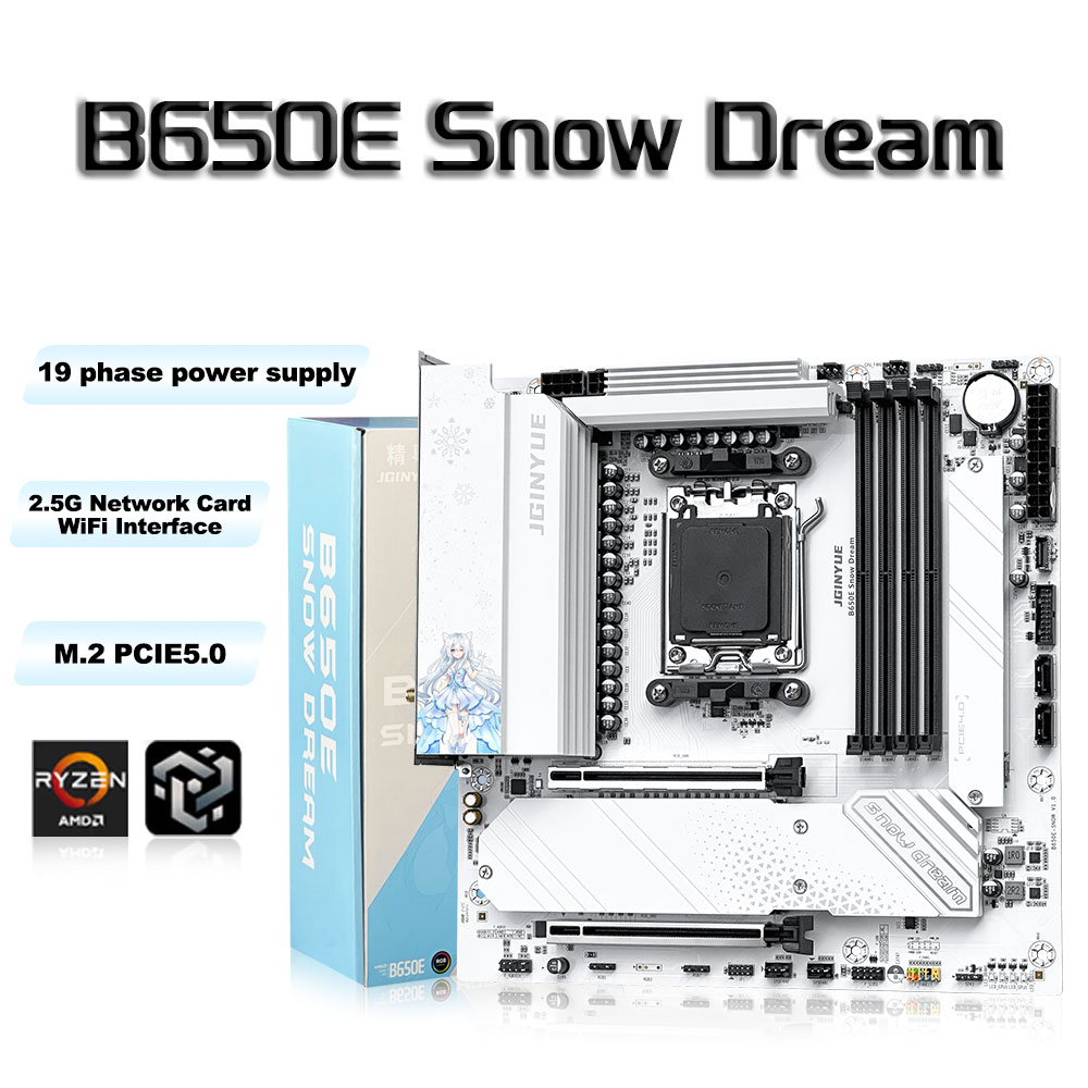 JGINYUE B650E Sneeuwdroom AM5  - Am5 Micro Atx Pcie 5.0 Motherboard recensie en prijs